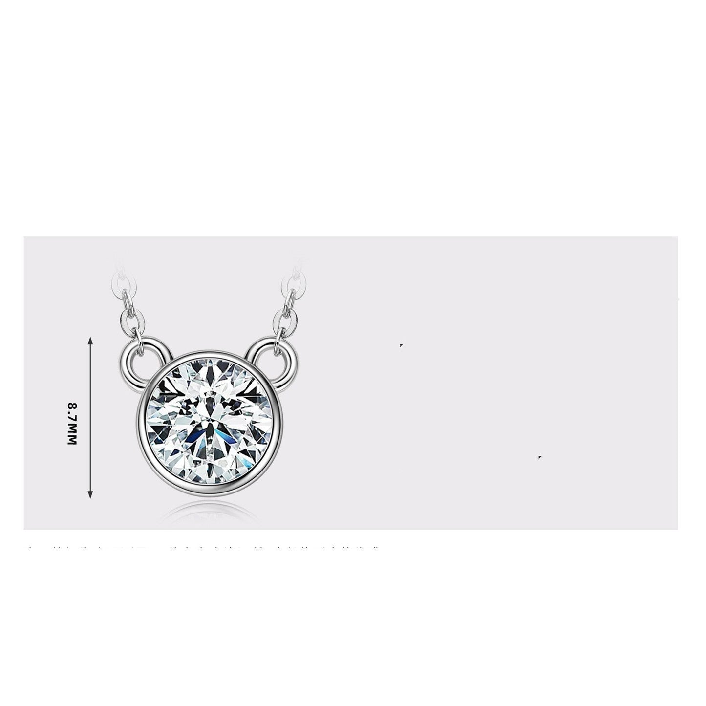 1 Karat Moissanite Necklace For Women - Zambeel