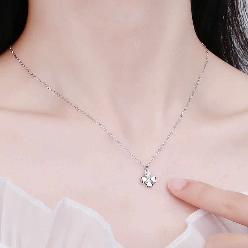 925 Sterling Silver Simple Temperament Clavicle Necklace - Zambeel