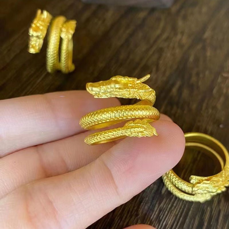 Amass Fortunes Prosperity Brought By The Dragon And The Phoenix Ring Retro Ornament New - Zambeel