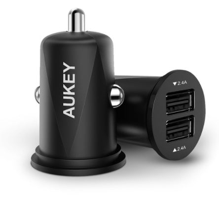 AUKEY Universal Mini Car Charger 2USB Car - Charger Auto Charger Mobile Phone Cell Phone Charging Adapter - Zambeel