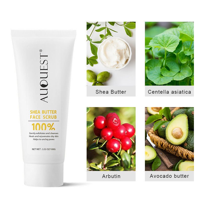 Auquest Shea Facial Scrub Cleansing, Moisturizing and Brightening Shea Body Scrub - Zambeel