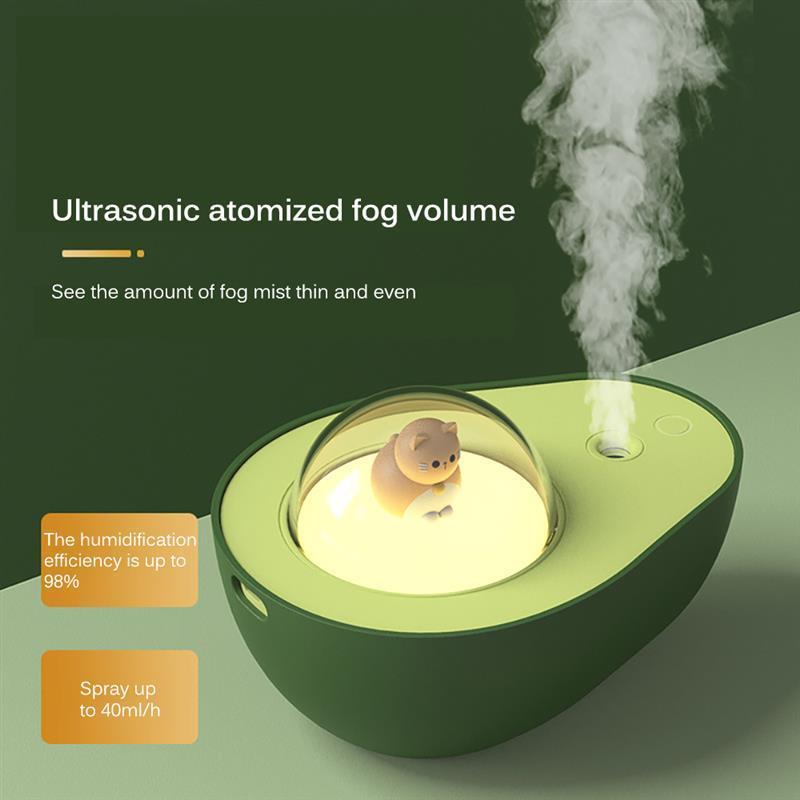 Avocado Mini Spray Humidifier USB Charging Night Light Portable Mist Sprayer For Home Car - Zambeel