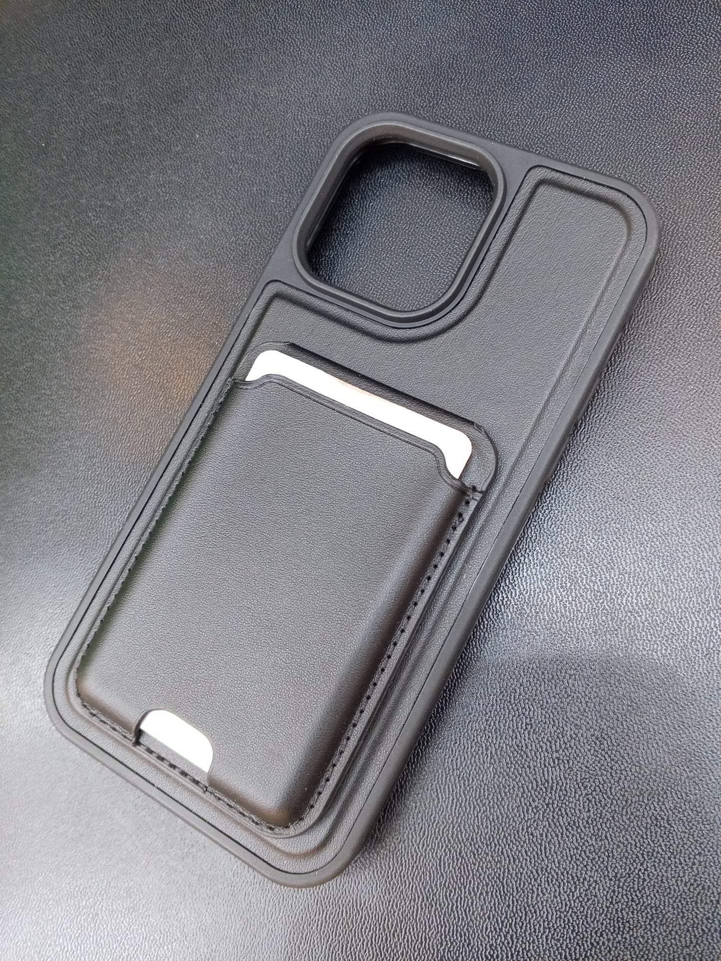 Black Wallet Phone Case with Card Holder - Zambeel