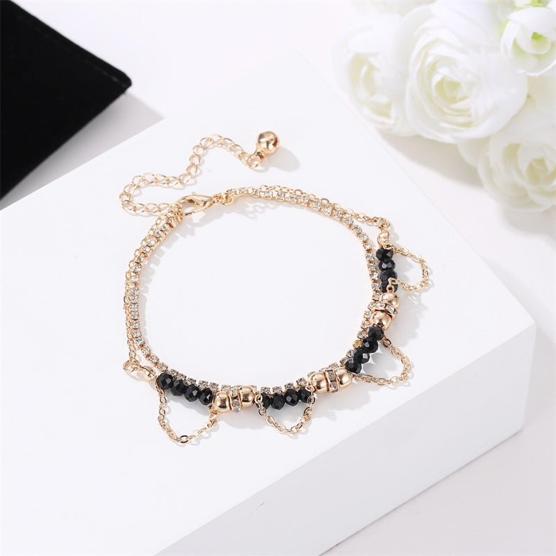 Bracelets Ethnic Style Beaded Diamond Tassel Bracelet - Zambeel