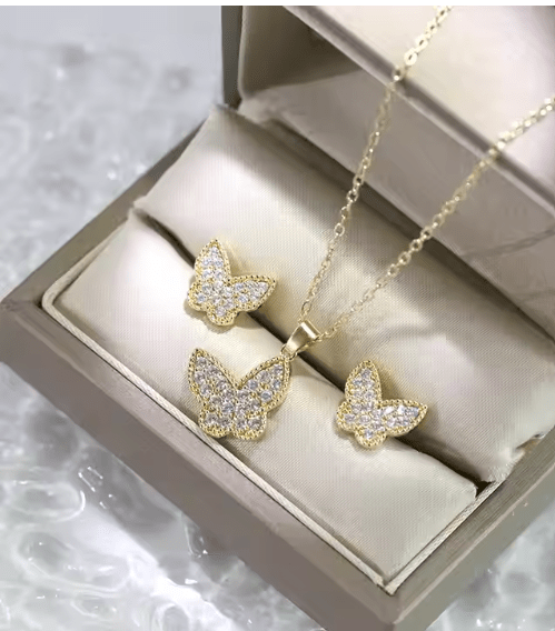 Butterfly Necklace Set - Zambeel
