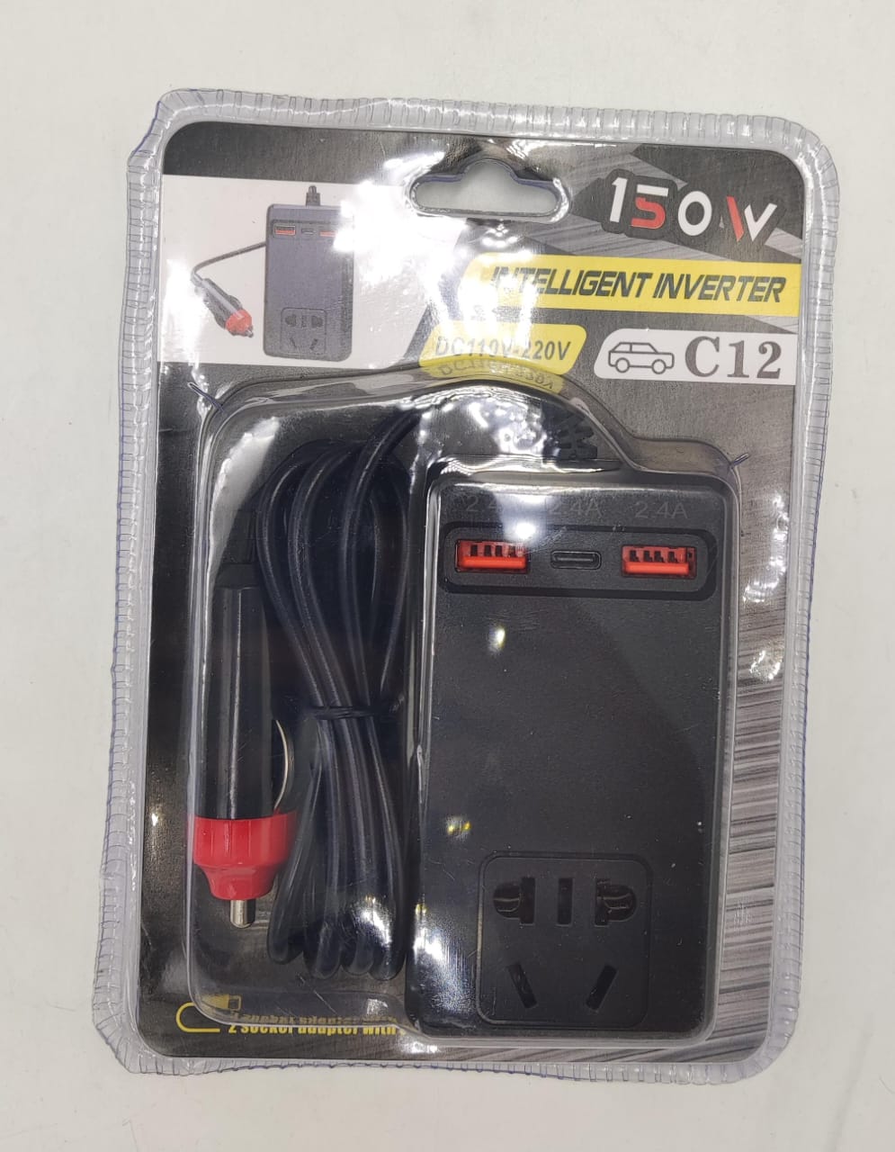 C12 - Intelligent Car Power Inverter with USB Ports - Zambeel
