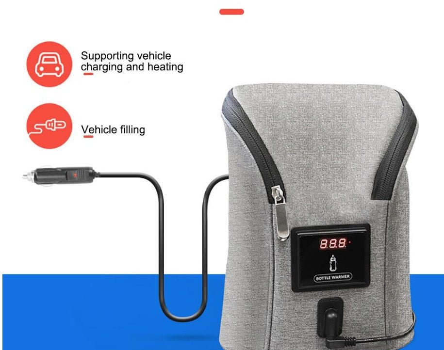 Car USB Baby Bottle Warmer Portable Travel Breast Milk Warmer - Zambeel