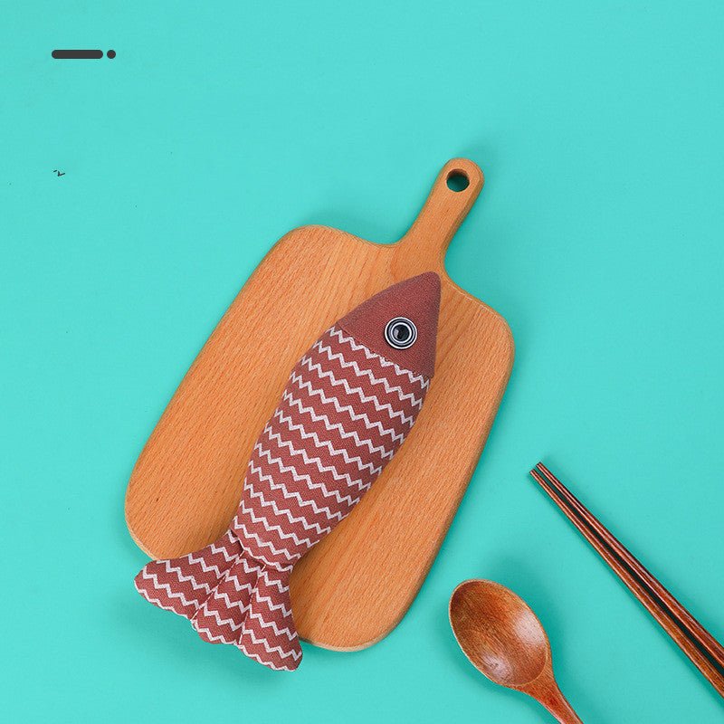 Cat Toy Funny Cat Linen Fish Pillow Self - hey Cat - Zambeel