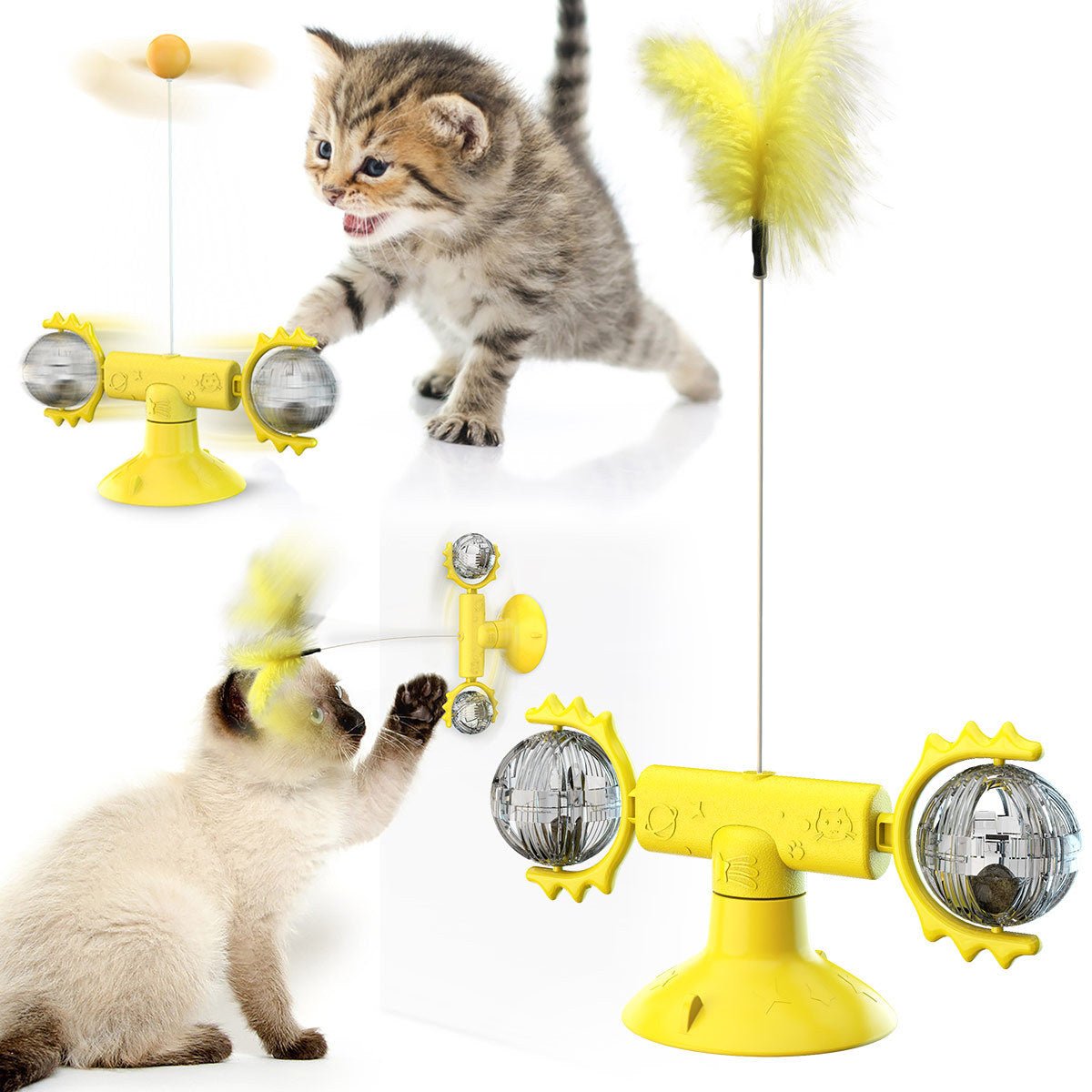 Cat Turntable Cat Windmill Toy Glowing Toy - Zambeel