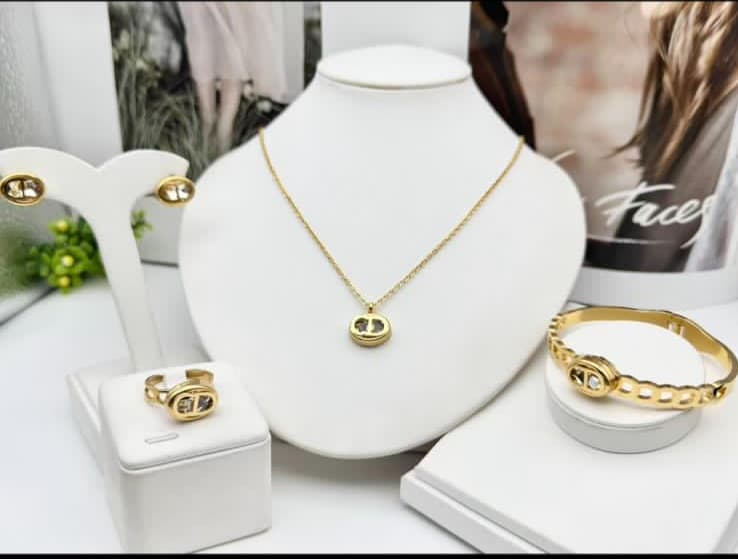 Classic Double Initial Jewelry Set - Zambeel