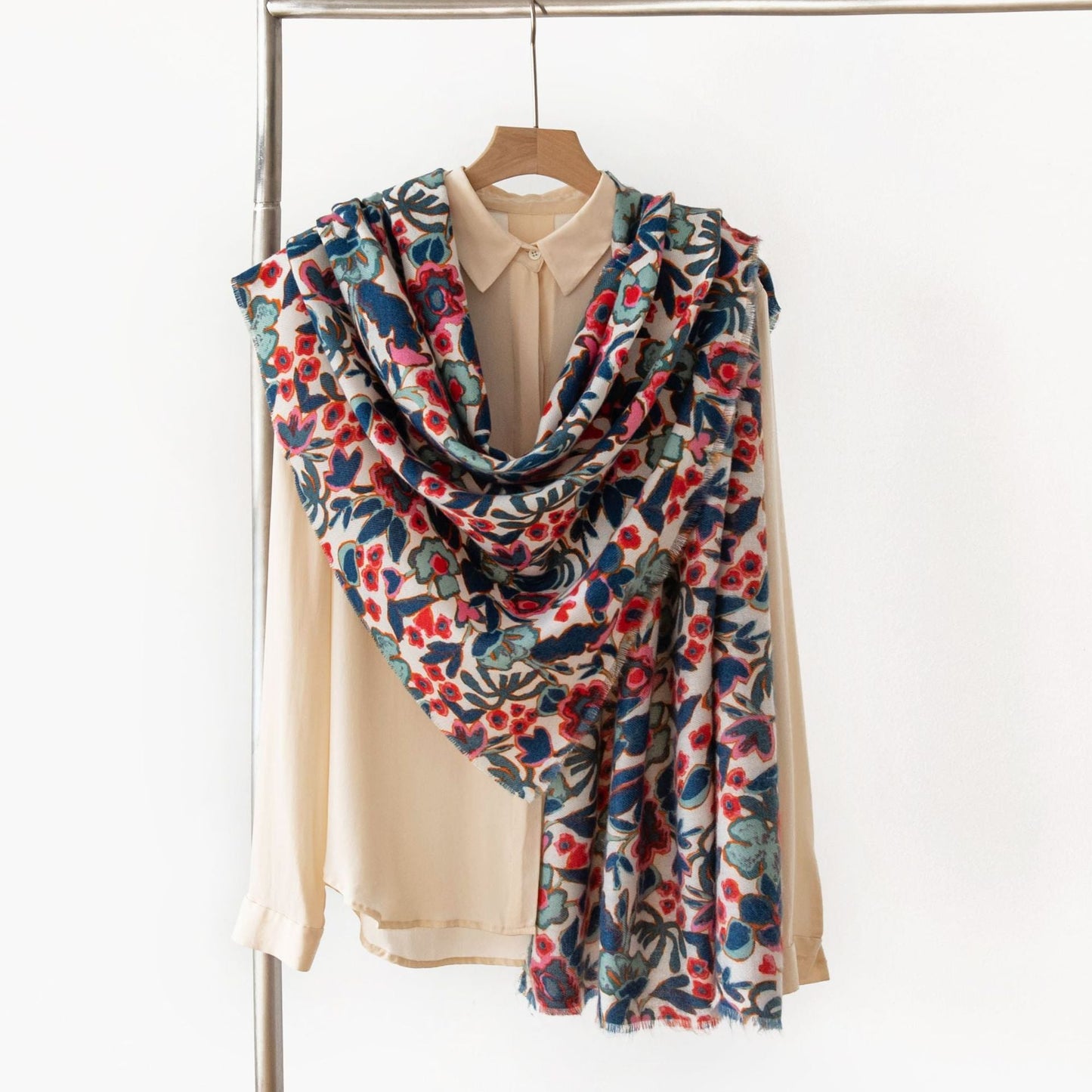 Cross - border New Arrival Printed Cashmere - like Texture Commuter's All - matching Warm Scarf Shawl - Zambeel
