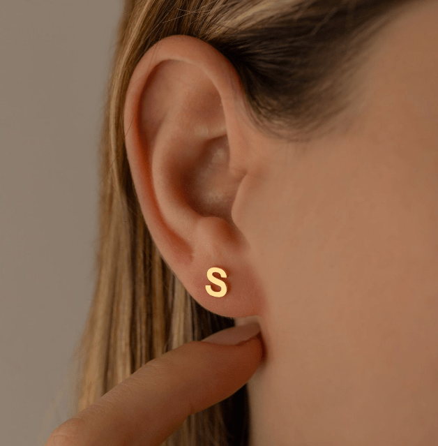 Custom Letter Stud Earring - Zambeel