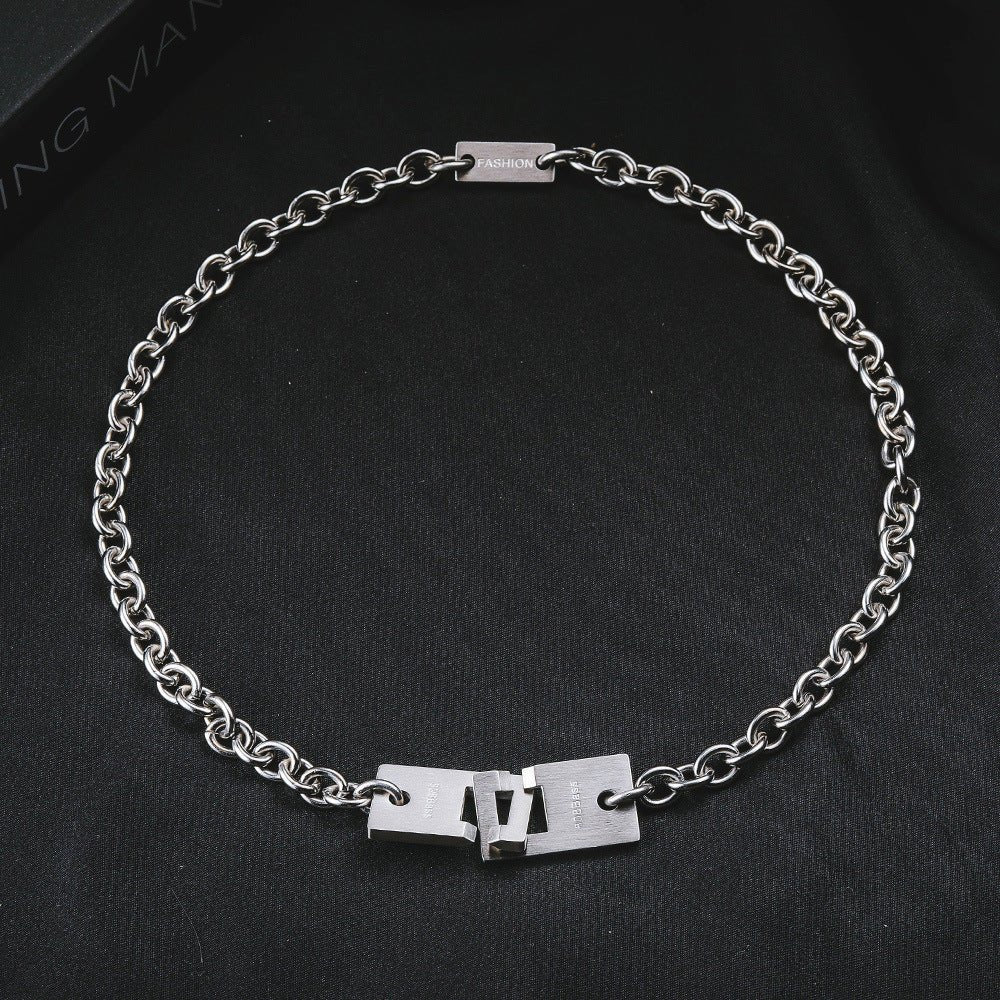 Dark Style Necklace Ins Personalized Hip Hop Pendant - Zambeel