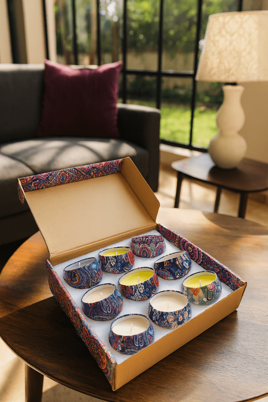 Decorative Scented Tin Candle Gift Set - Zambeel