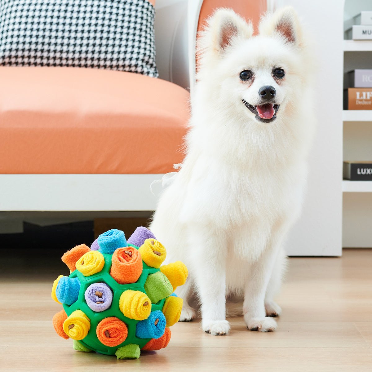 Dog Sniffing Ball Puzzle Toys Inscrease IQ Slow Dispensing Feeder Folderble Dog Now Sniff Toy Pet Traning Game Intelligence Toy - Zambeel