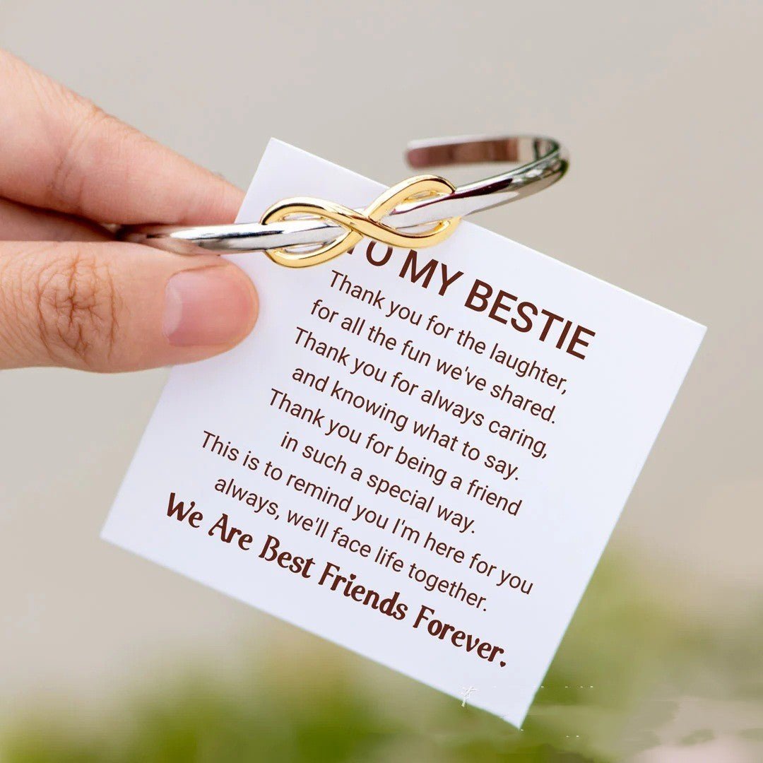 Double Color Gold Silver Bowknot Lucky 8 Bracelet - Zambeel