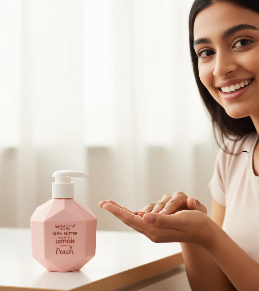 لوشن سوفت آند شاين للوجه والجسم بزبدة الشيا
