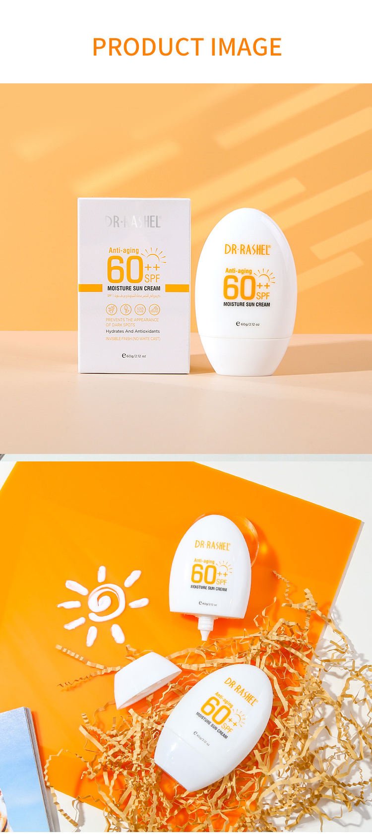 Dr Rashel - Anti - Aging & Moisture Sun Cream SPF 60 ++ - Zambeel