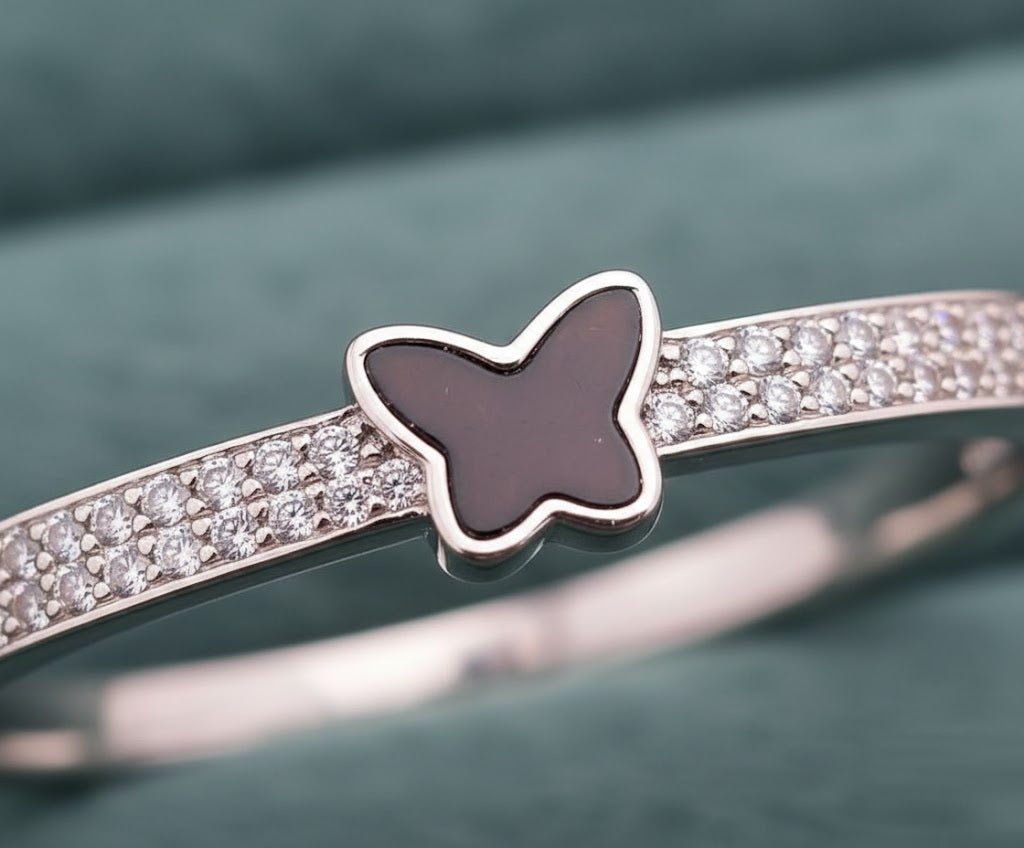 Dual Bar Sparkle Bangle & Ring Set - Zambeel