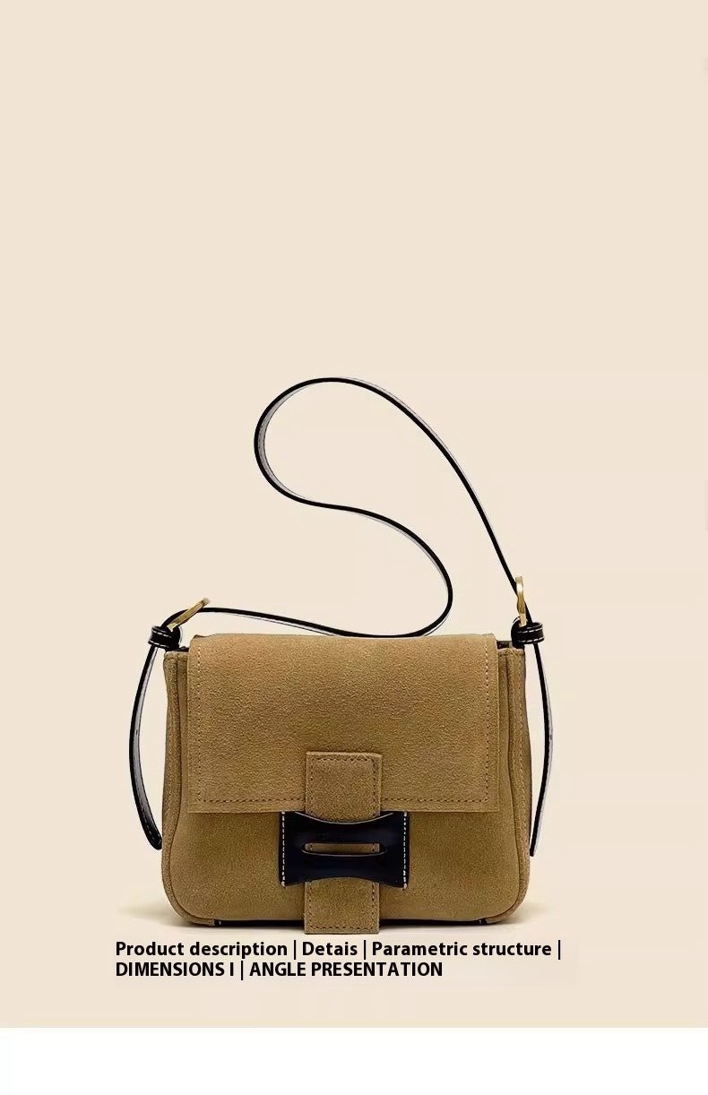 Dull Polish Genuine Leather Shoulder Messenger Bag - Zambeel