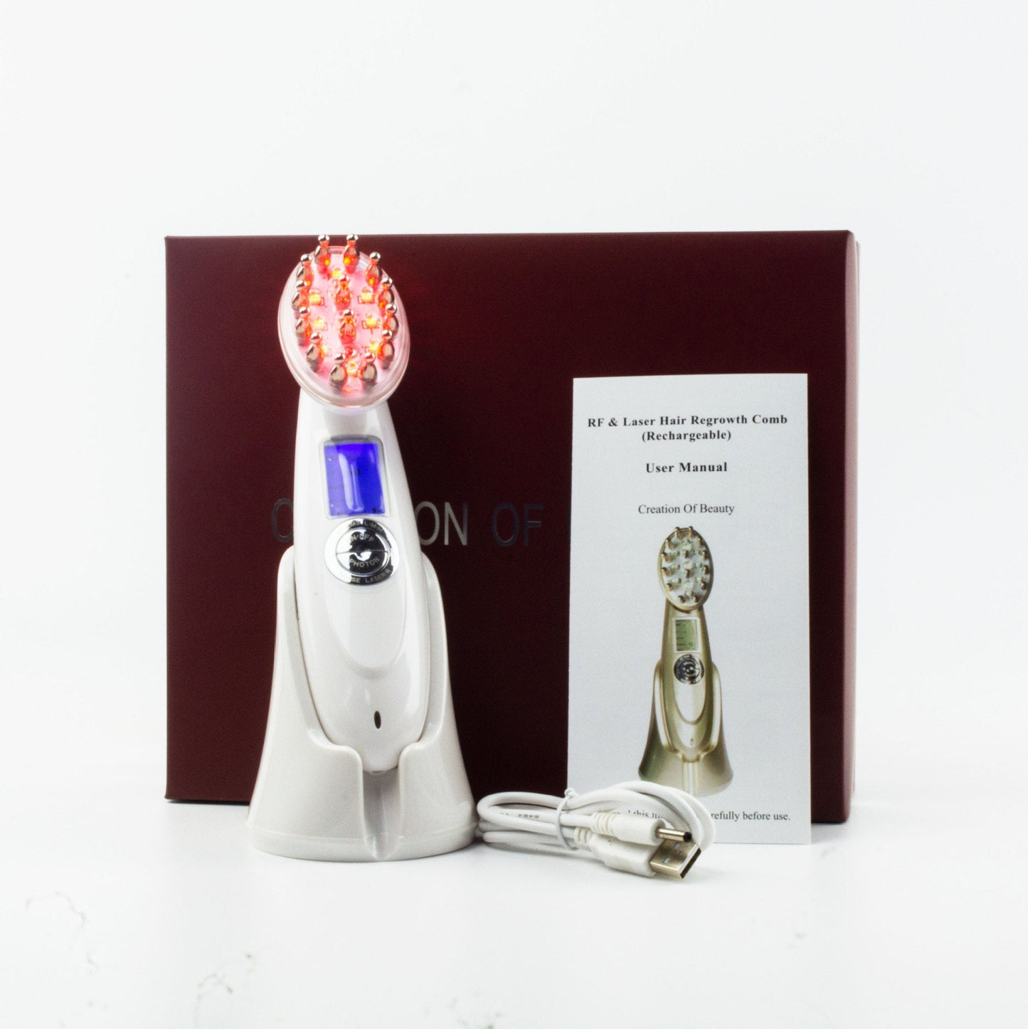 Electric Laser Radio Frequency Head Massage Comb - Zambeel