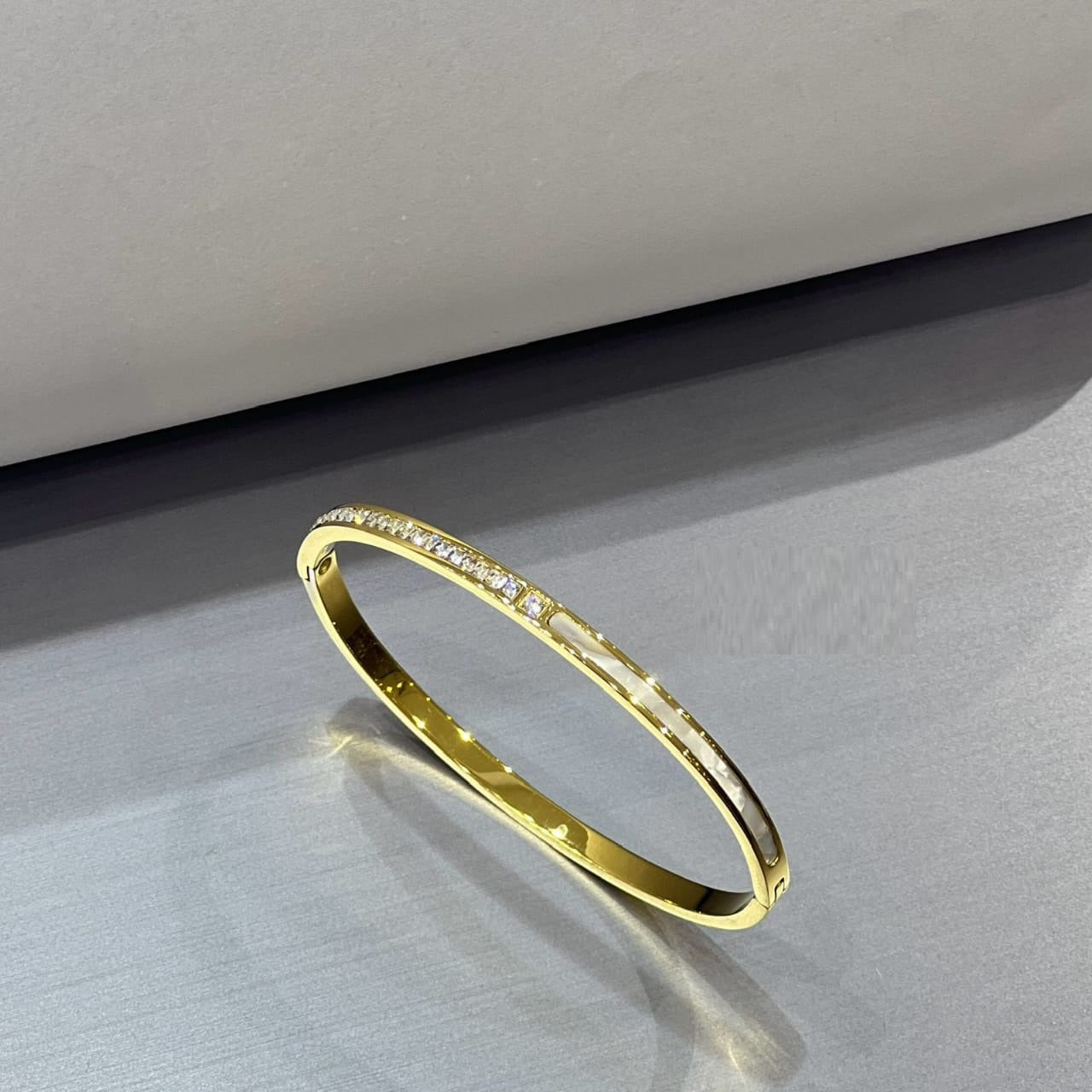 Elegant Slim Crystal - Line Bangle - Zambeel