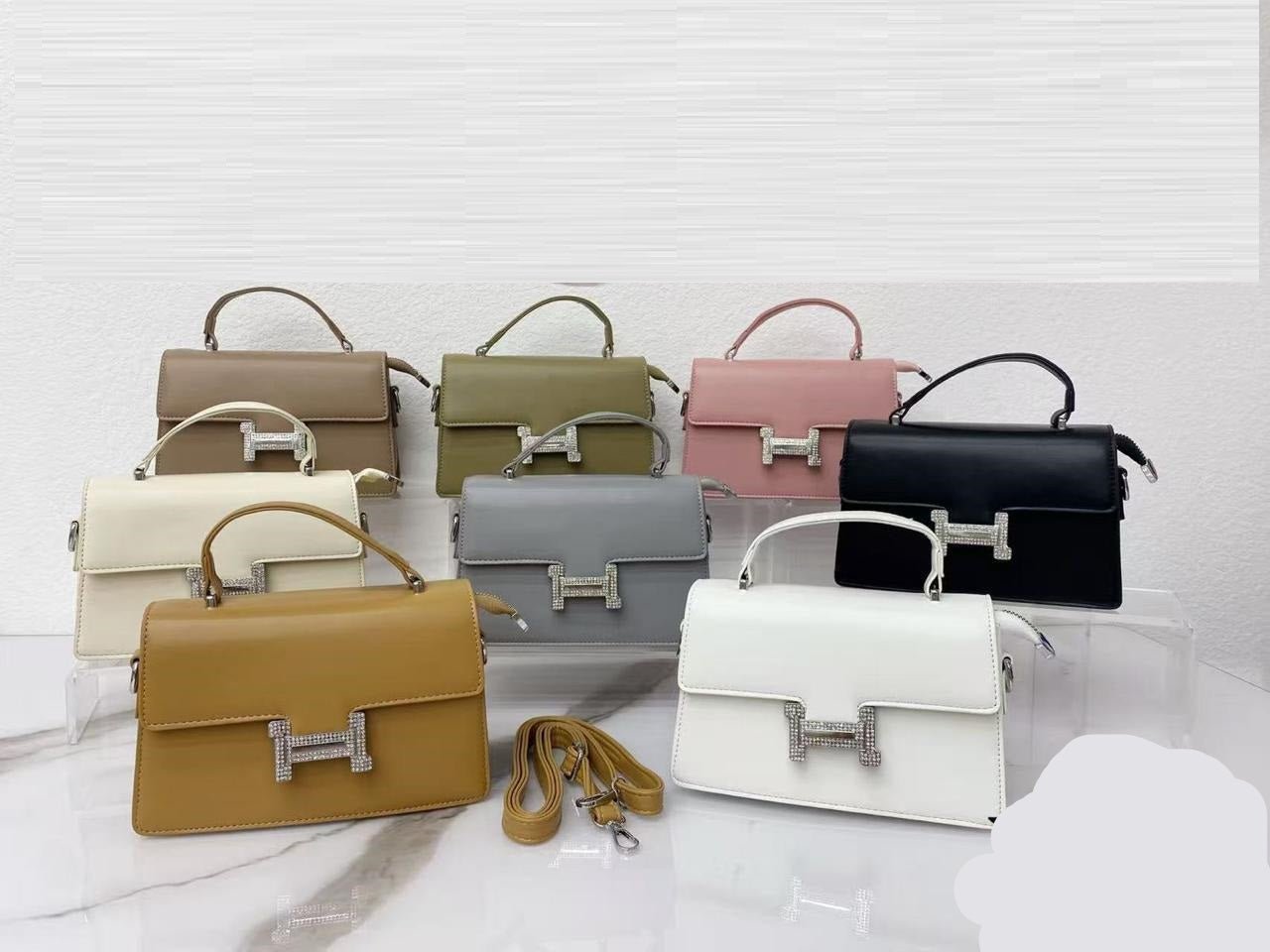 Elegant Structured Top - Handle Bag - Zambeel