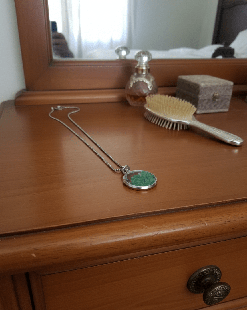 Emerald Stone Round Pendant Necklace - Zambeel