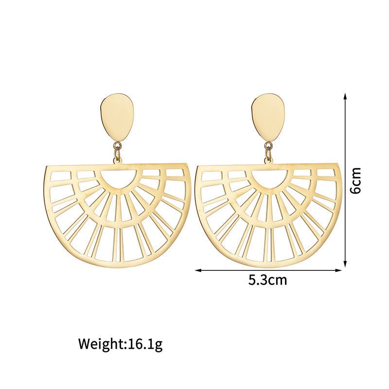 Eye - catching Hollow Eardrops Niche Design Women's - Zambeel