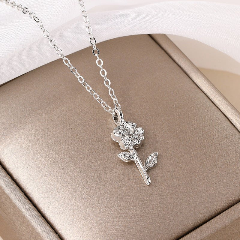 Fashion Alloy Flower Necklace For Minority Women - Zambeel