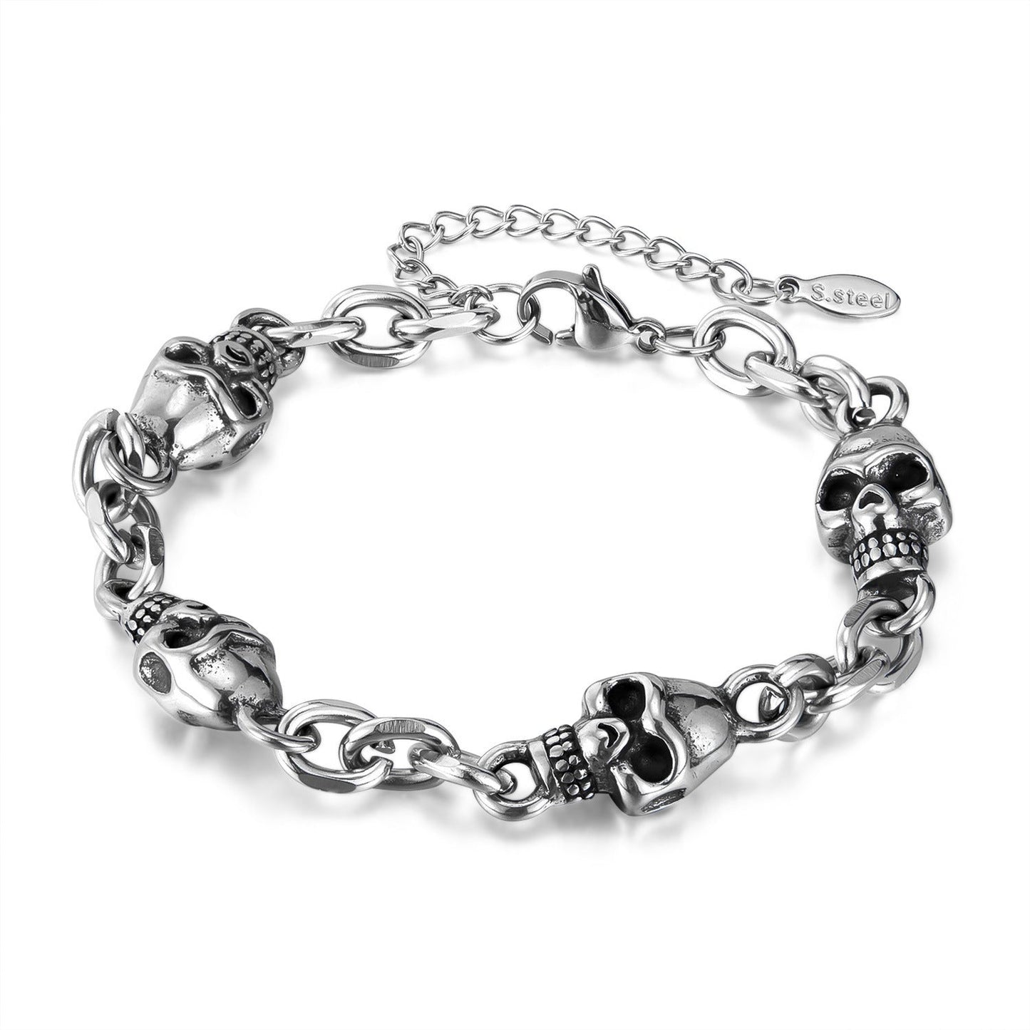 Fashion Bracelet Men's Hip Hop Trend Stainless Steel - Zambeel
