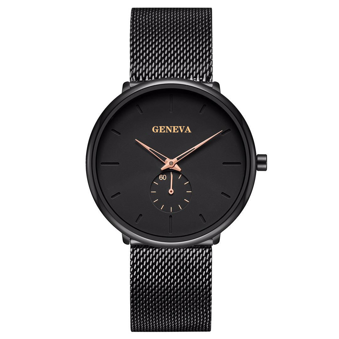 Fashion Casual Geneva Mens Watch Quartz Stainless Steel Brand Wristwatch Analog Watches Wrist - Zambeel