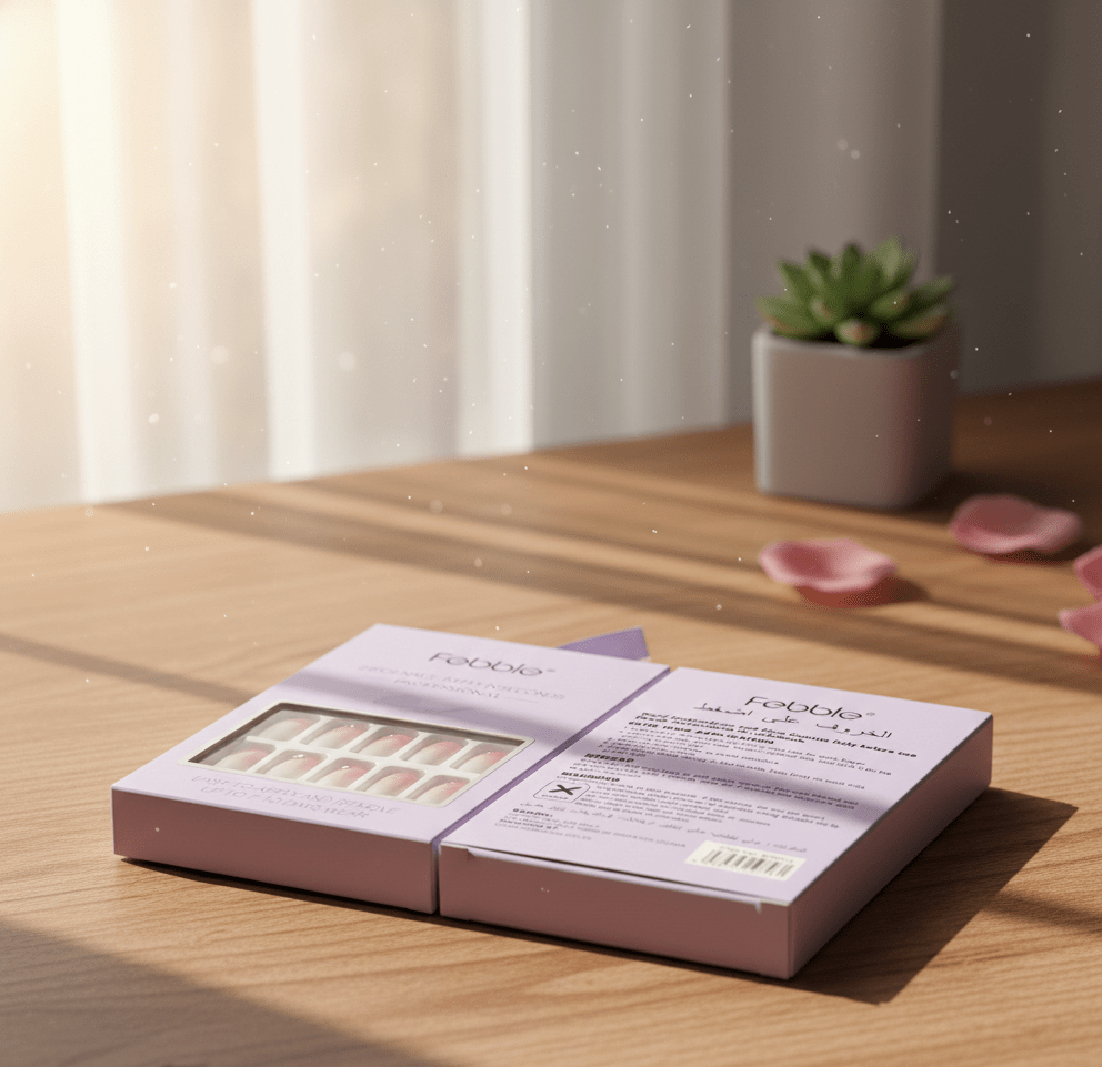 Febble - Blush Ombre Gem Oval Nails (Original) - Zambeel