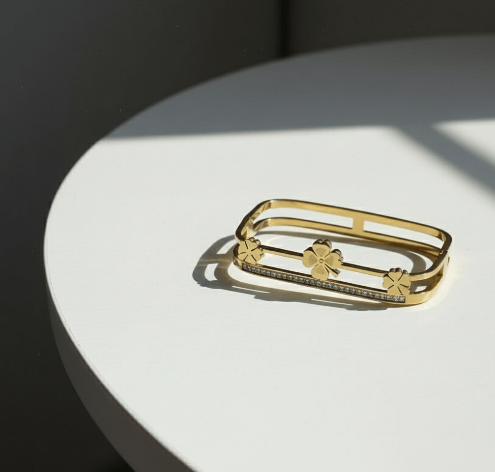 Floral Double - Layer Bangle - Zambeel