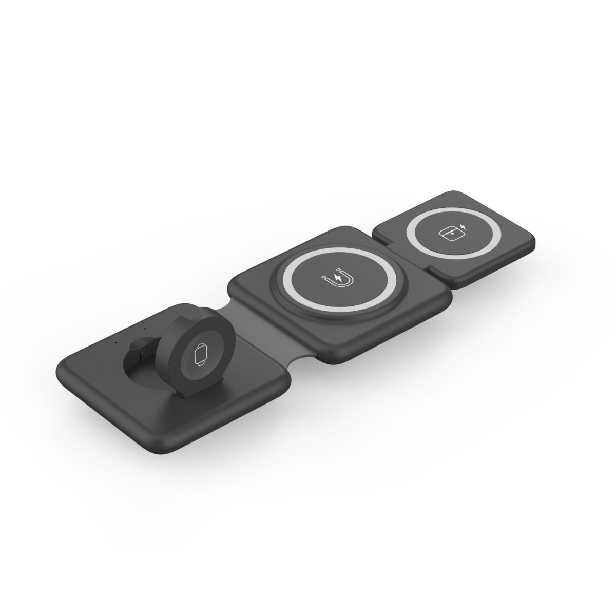 Folding Magnetic Suction Wireless Charger 3 - in - 1 - Zambeel