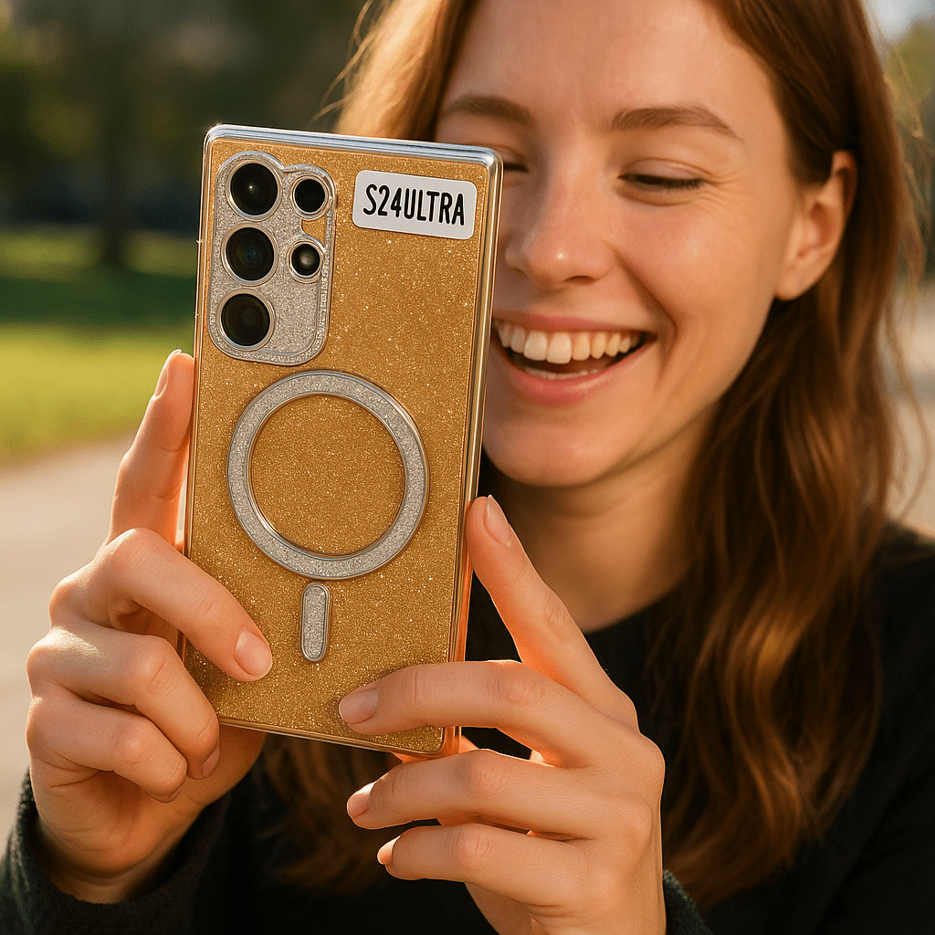 Glitter Magnetic Ring Mobile Case - Zambeel