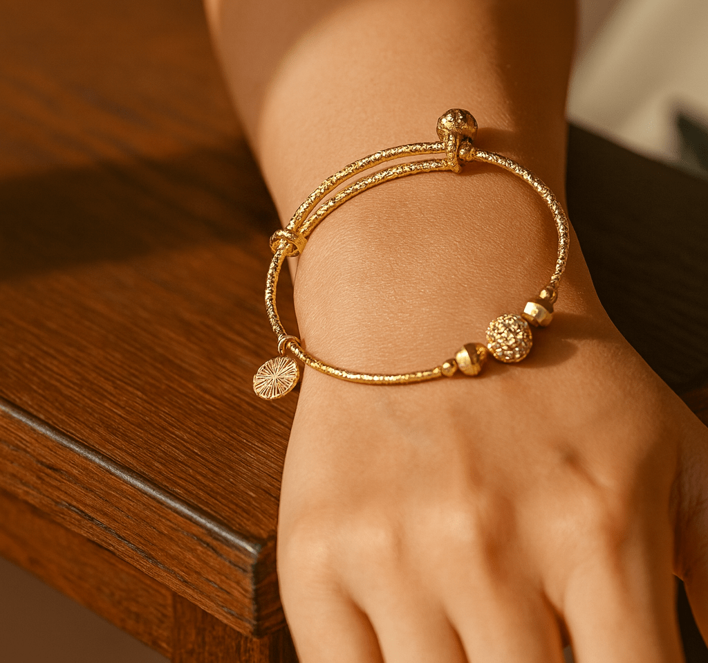 Gold - Plated Adjustable Charm Bracelets - Zambeel