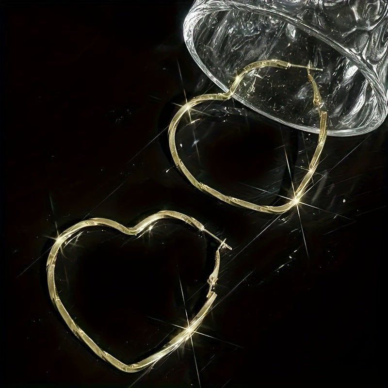 Heart Vintage Metal Earrings Female Accessories - Zambeel