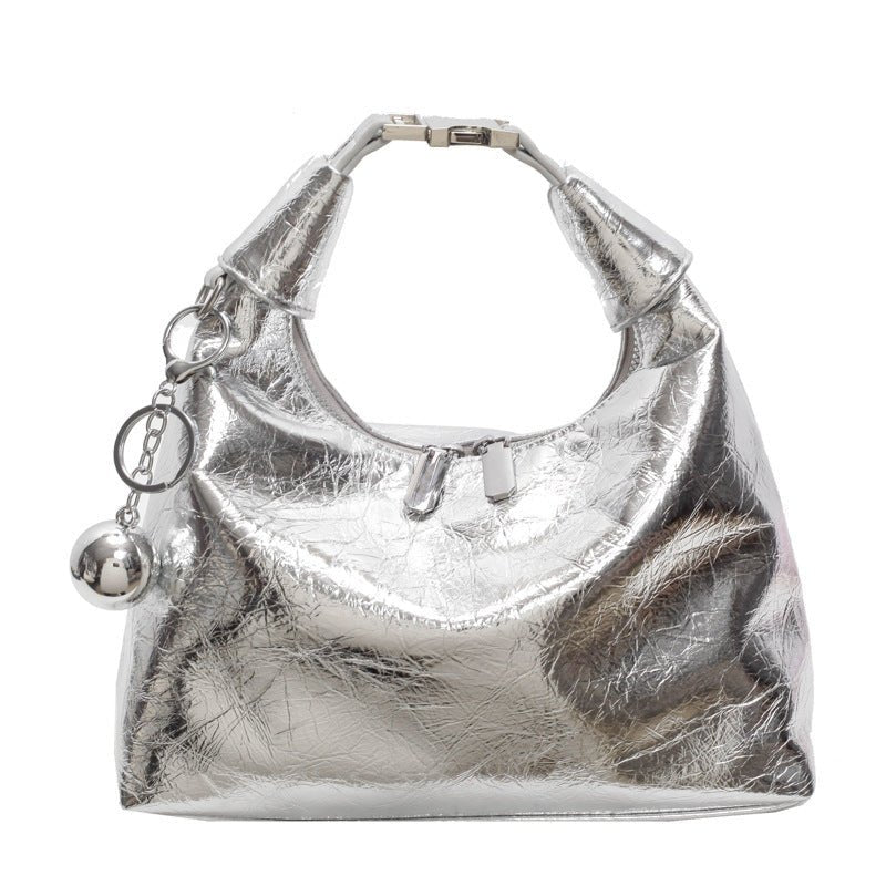 High - grade Light Luxury Glossy Dumpling Bag Casual - Zambeel