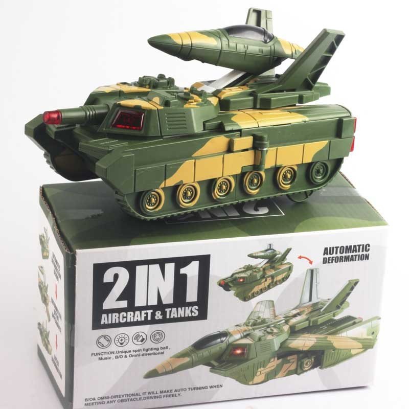 Hot Selling Electric Deformation Tank Car Voice Flash Military - Zambeel