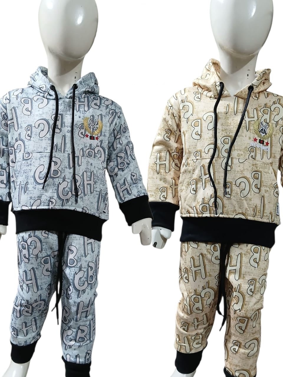 Kids Alphabet Print Hoodie Set - Zambeel