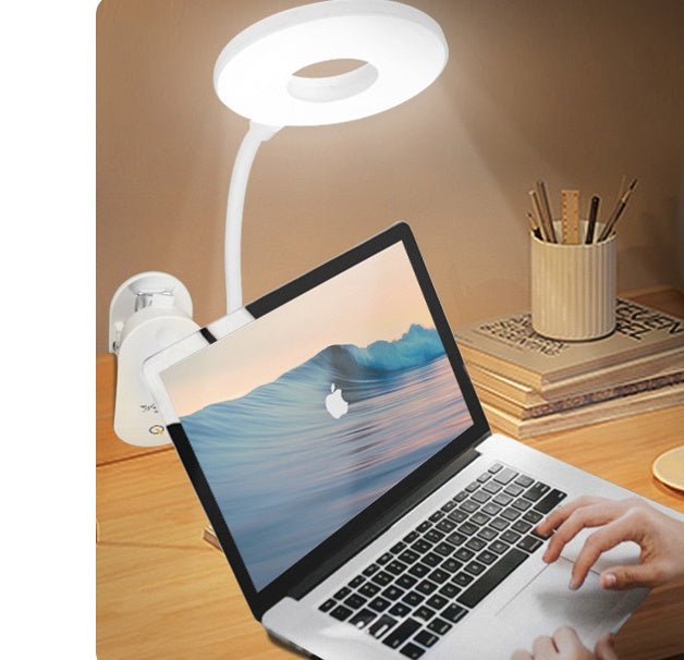 LED Eye Protection USB Charging Desk Lamp Student Learning Bedroom Bedside Clip Lamp Table Lamp - Zambeel
