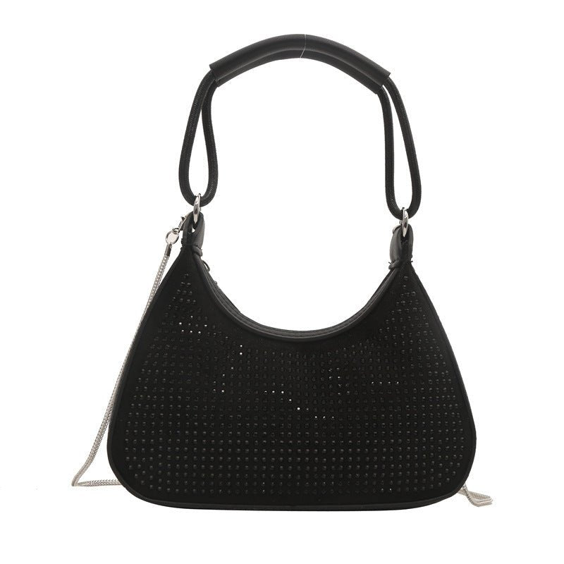 Light Diamond Fashion Rhinestone Chain Crossbody Bag - Zambeel