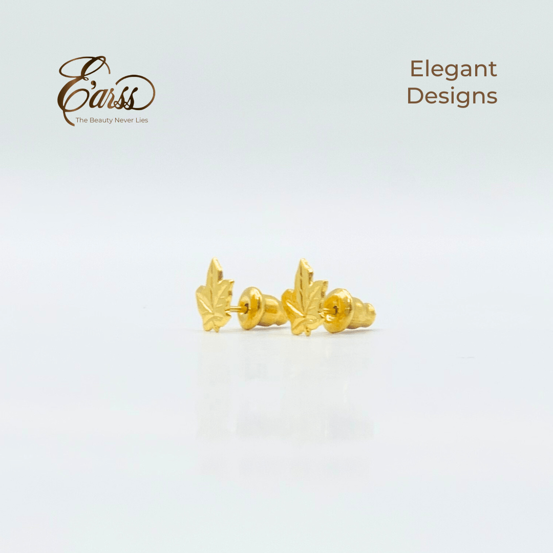 Maple Leaf Gold Earring | Stainless Steel | 18K Gold Plated - Zambeel