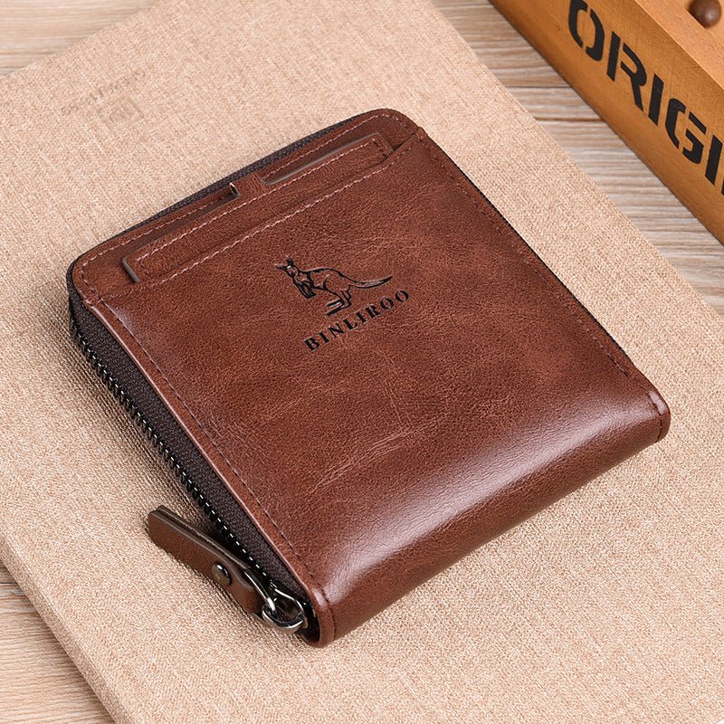 Men's Anti - theft Brush Portable Multifunctional Small Wallet - Zambeel