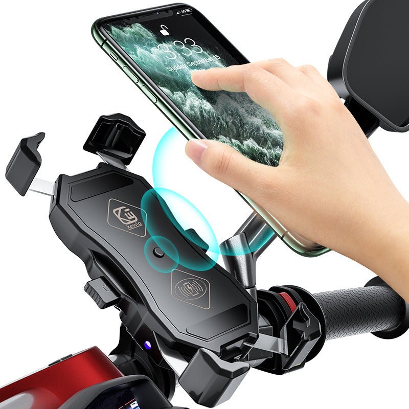Motorcycle 15W Wireless Charging Mobile Phone Holder - Zambeel
