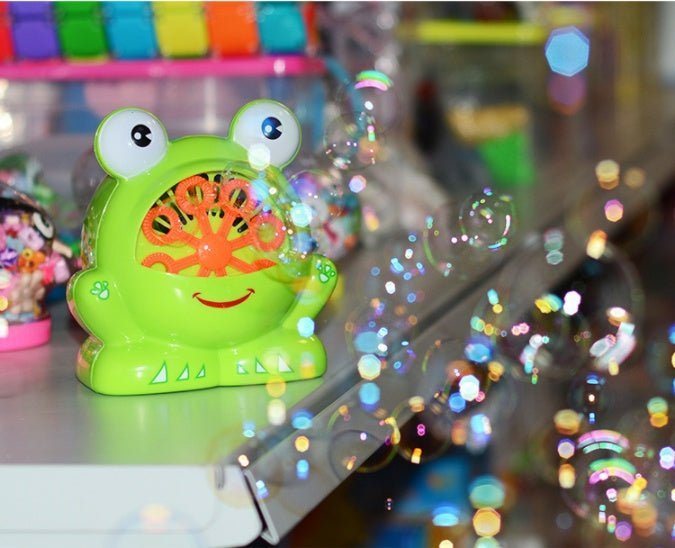 New Cute Cartoon Animals Shape Creative Frog Automatic Bubble Machine Gun - Zambeel