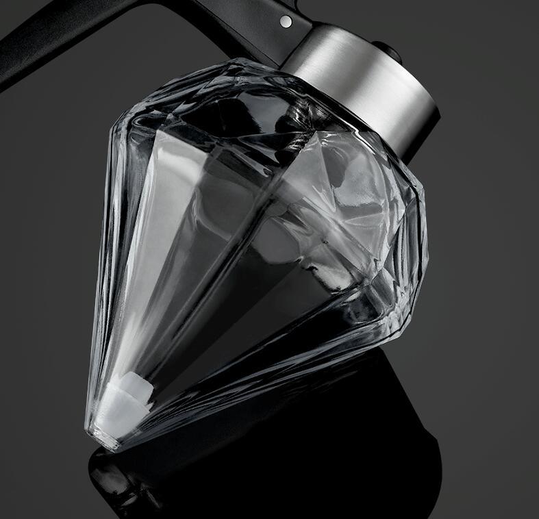 Oil Dispenser Diamond Shaped Glass Oil Bottle Kitchen Push Design Seasoning Bottle - Zambeel