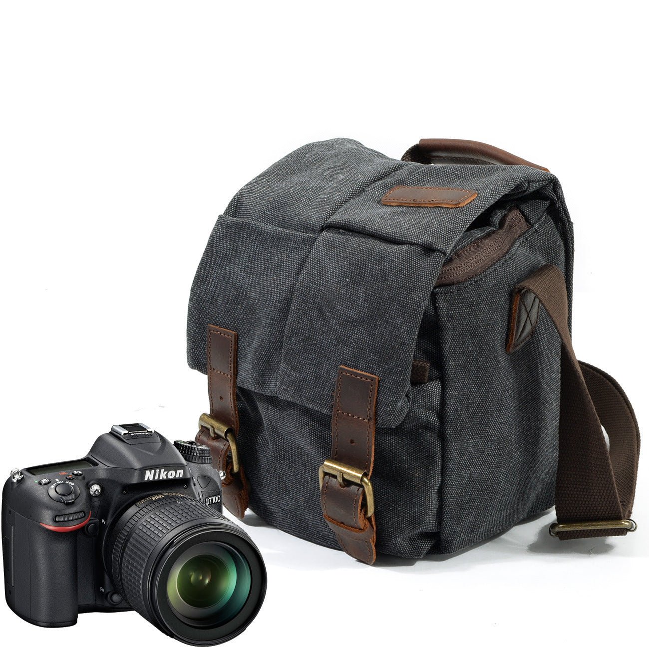 One - shoulder Retro Camera Bag Waterproof Camera Bag - Zambeel
