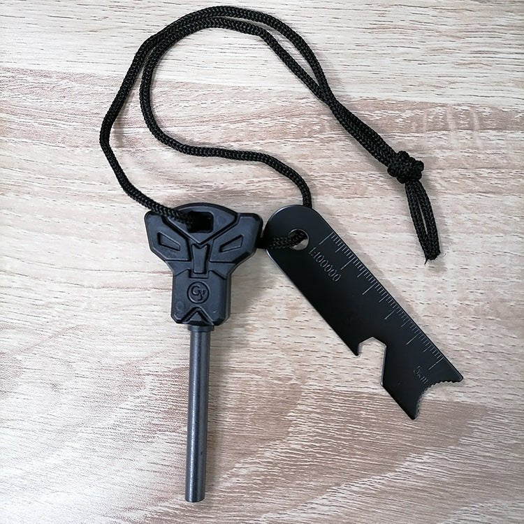 Outdoor Survival Large Solid Flint Multifunctional Fire Rod Magnesium Rod Firearm - Zambeel